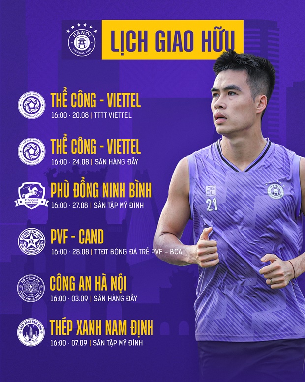 Hà Nội FC chốt lịch thi đấu trước thềm mùa giải mới, quân xanh toàn hàng 'siêu khủng' - Ảnh 1.