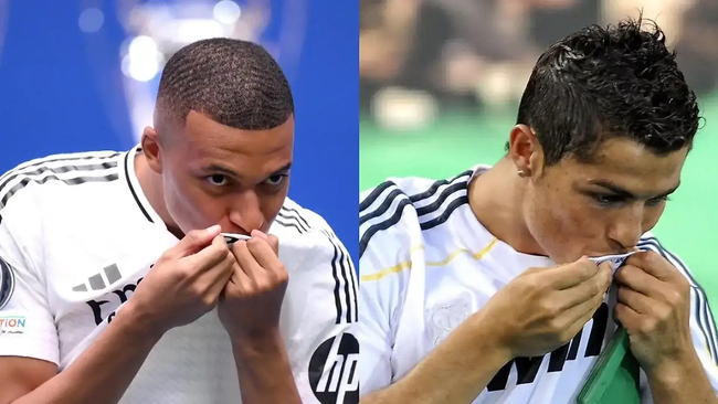 Mbappe ra mắt giống hệt Ronaldo khi khoác áo Real Madrid - Ảnh 1.