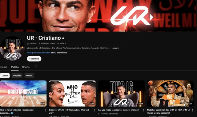 Ronaldo ra mắt kênh YouTube, lập tức nhận nút vàng nhanh nhất lịch sử, lộ số tiền sẽ kiếm được - Ảnh 1.